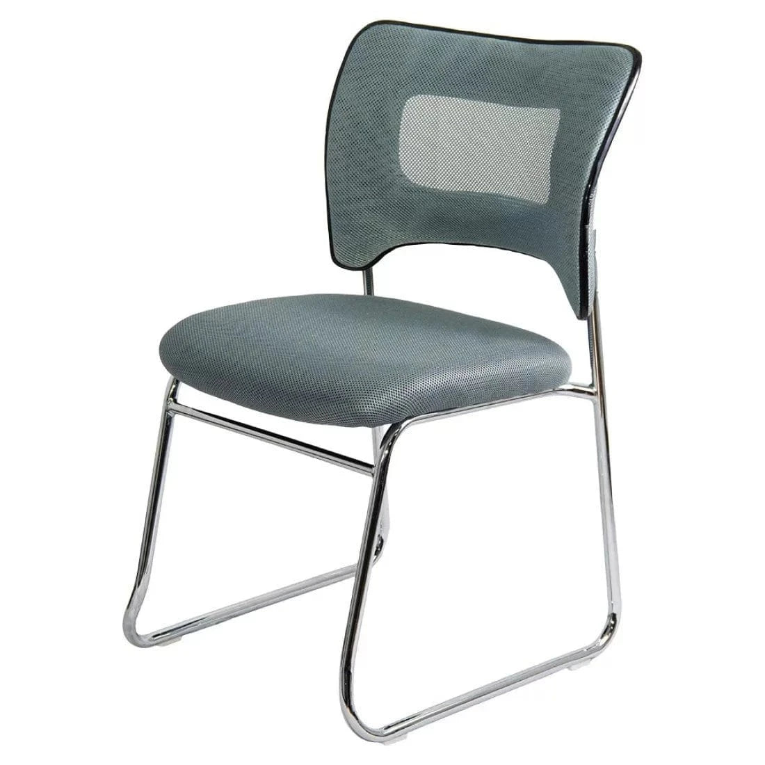 Scaun vizitatori stofa cadru cromat fix HRC613F Amber