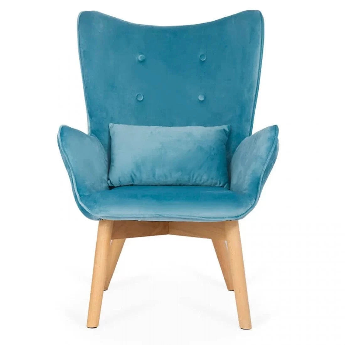 Fotoliu relaxare catifea cu otoman BUC267 Cozy Weekend