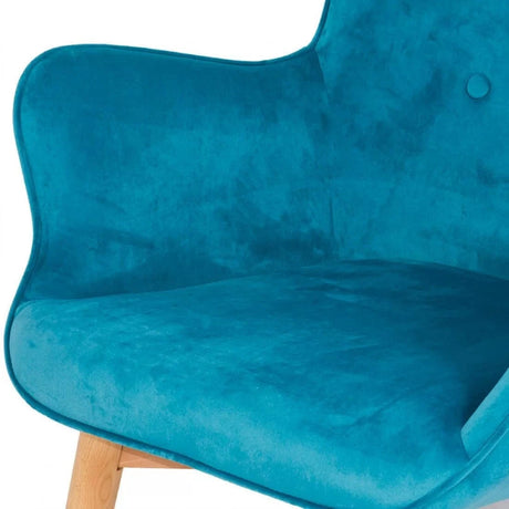 Fotoliu relaxare catifea cu otoman BUC267 Cozy Weekend