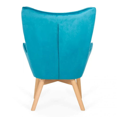 Fotoliu relaxare catifea cu otoman BUC267 Cozy Weekend