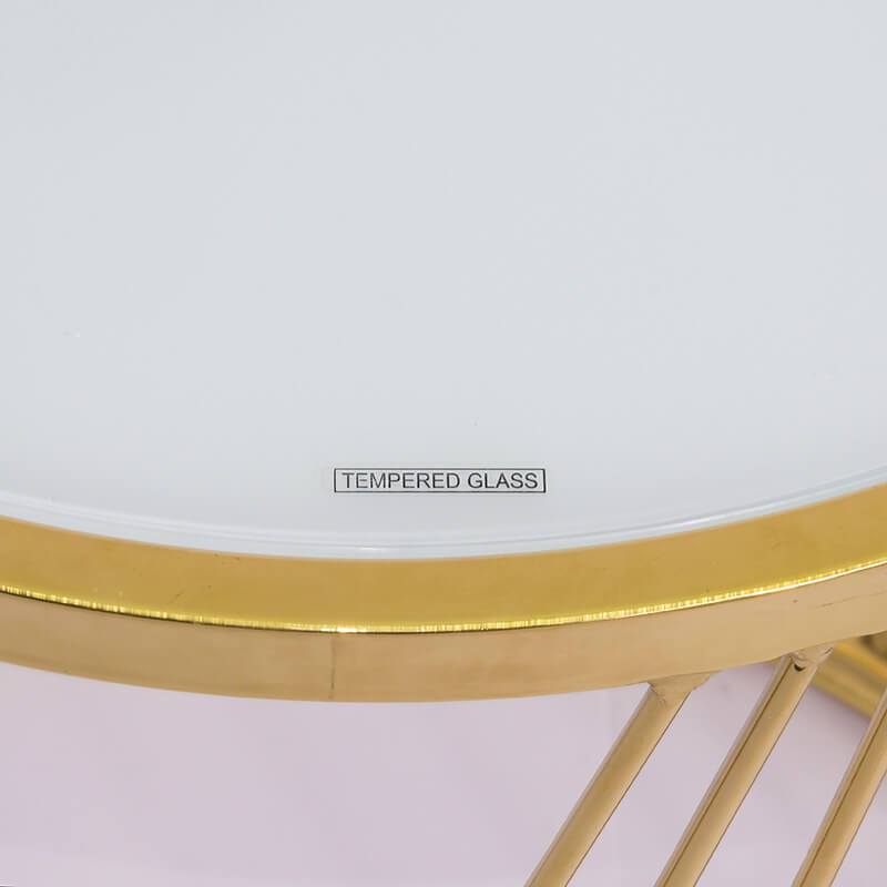 Set masute cafea aurii sticla securizata BUC013 Mirage Gold