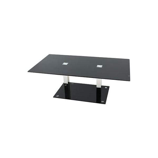 Stand TV Functie Masuta Cafea Sticla Securizata Neagra BUC06 Square Garden