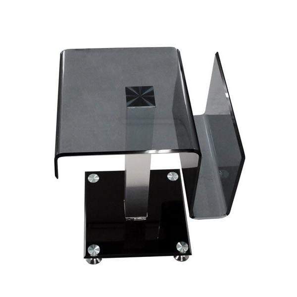 Stand TV Turn Fix Sticla Fumurie Turnata Securizata cu Suport Media BUC02 Nikel Tower