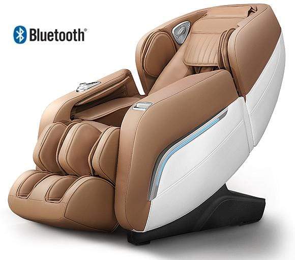 Beige leather massage chair smart voice conrtrol FocusII Relax