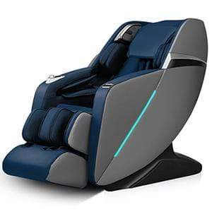 Blue leather massage chair voice command Marina Breeze