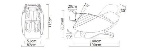 Blue leather massage chair voice command Marina Breeze