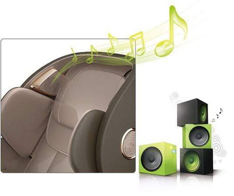 Fotoliu Masaj Piele Bej 3D Zero Gravity, 6 Role Sistem L, Încălzire, Muzică, Rokol RK7909