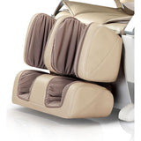 Scaun masaj role piele bej motorizat reclinabil pat functie incalzire 37 perne aer dual VHD iRest A18-3 DHT