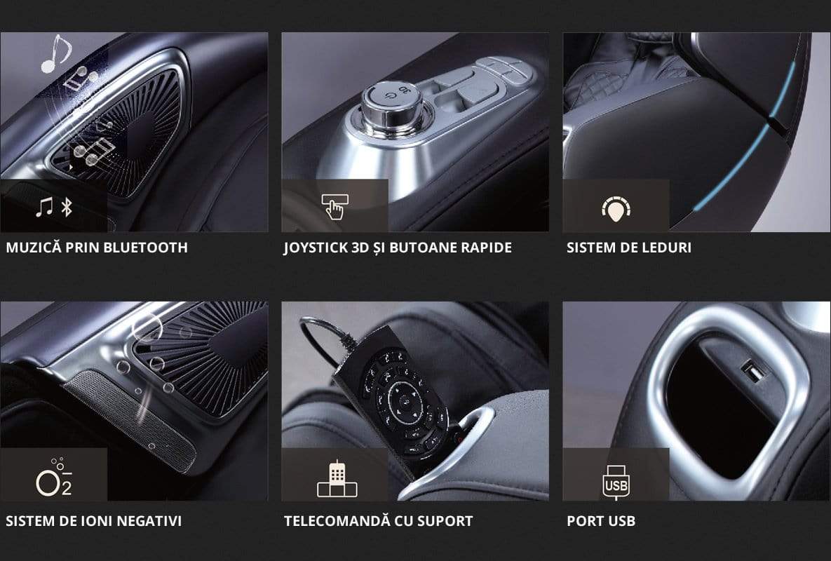 Fotoliu masaj comandă vocală Joystick 3D Veleta
