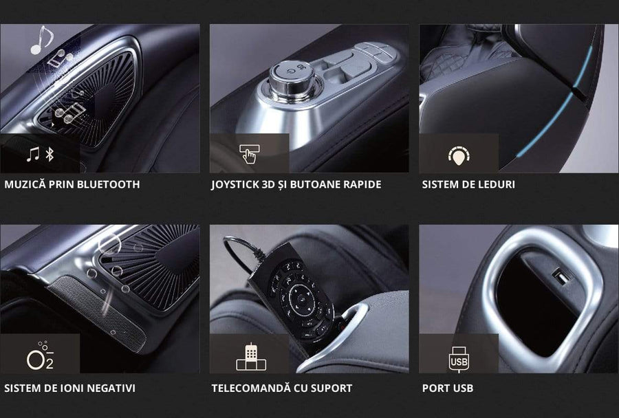 Fotoliu masaj comandă vocală Joystick 3D Veleta