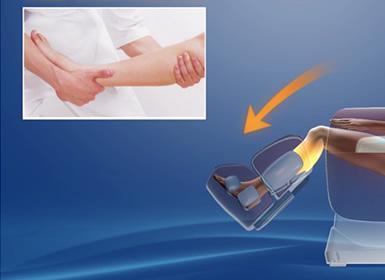 Fotoliu masaj piele bej zero gravity încălzire KM3703D Albert Beauty Spur