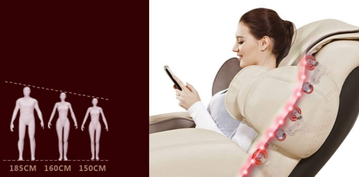 Fotoliu Masaj Piele Negru 6 Programe Automate Functie Scanare Incalzire Reflexoterapie Memorie Perne Aer iRest A55-2 Therapeutic