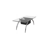 Masuta Cafea Media sticla securizata cadru cromat BUC01 Santana Living Plus