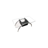 Masuta Cafea Media sticla securizata cadru cromat BUC01 Santana Living Plus