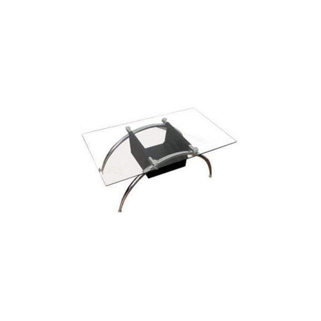 Masuta Cafea Media sticla securizata cadru cromat BUC01 Santana Living Plus