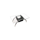 Masuta Cafea Media sticla securizata cadru cromat BUC01 Santana Living Plus