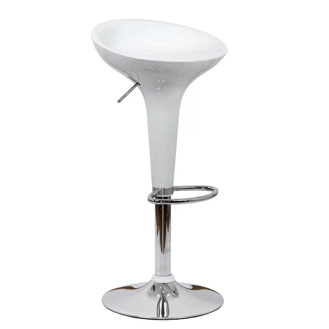 Scaun bar abs picior cromat ajustabil baza rotunda ABS101 Sparkling Fun ALB