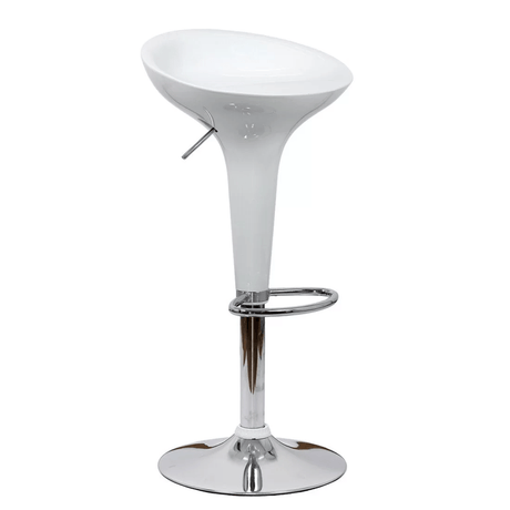 Scaun bar abs picior cromat ajustabil baza rotunda ABS101 Sparkling Fun ALB