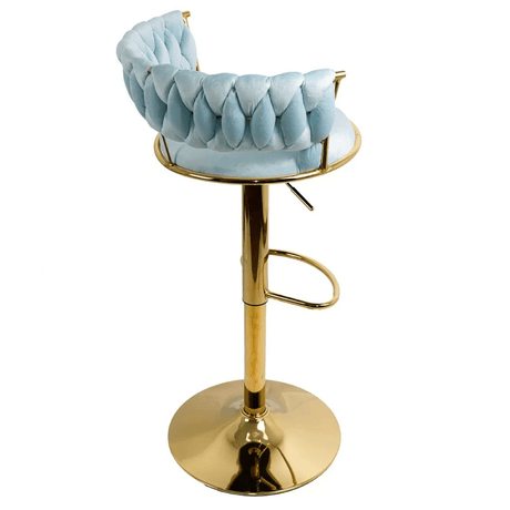 Scaun bar catifea cadru auriu ajustabil ABS118 Cloudberry
