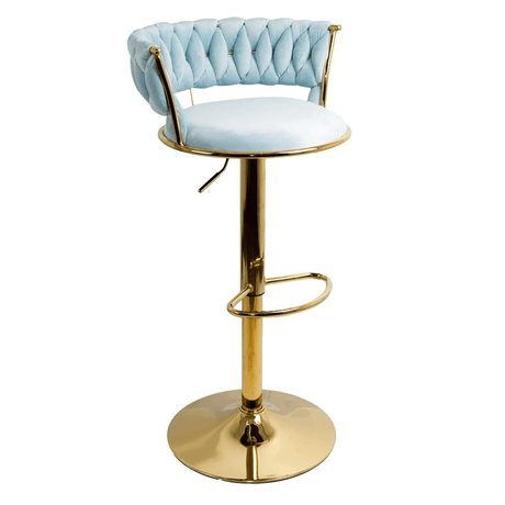 Scaun bar catifea cadru auriu ajustabil ABS118 Cloudberry