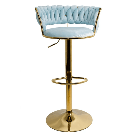 Scaun bar catifea cadru auriu ajustabil ABS118 Cloudberry