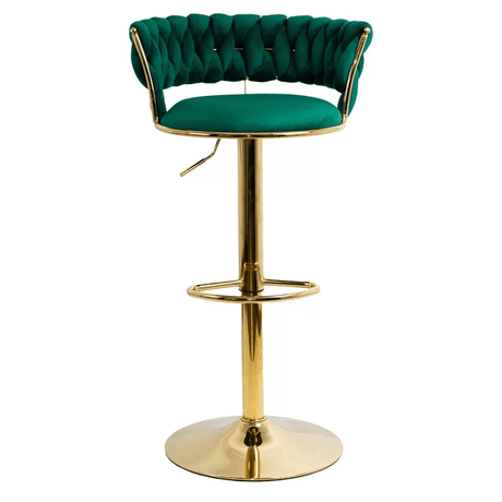 Scaun bar catifea cadru auriu ajustabil ABS118 Cloudberry