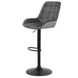 Scaun bar catifea cadru negru reglabil ABS145 Uptown