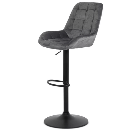 Scaun bar catifea cadru negru reglabil ABS145 Uptown