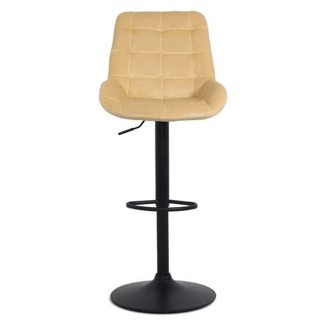 Scaun bar catifea cadru negru reglabil ABS145 Uptown
