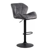 Scaun bar catifea cadru negru reglabil ABS149 Dark Diamond GRI INCHIS