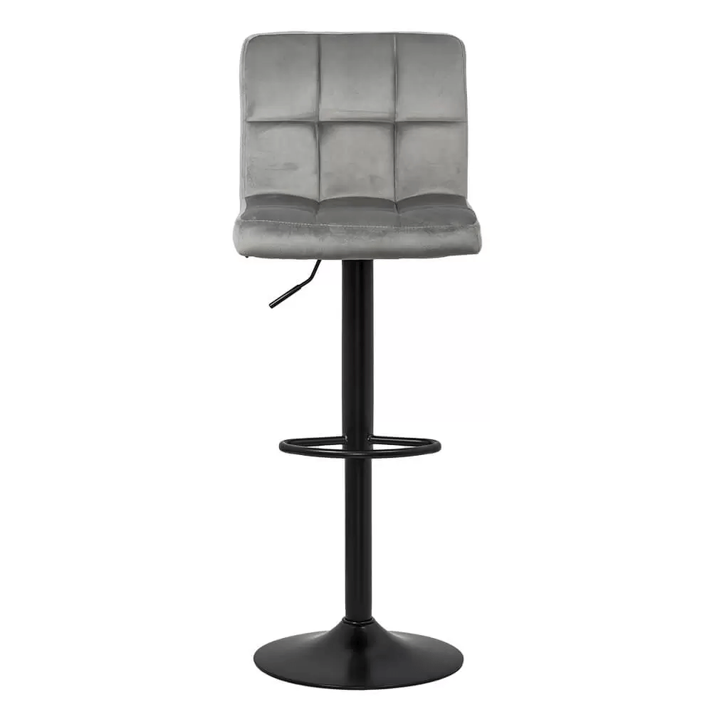 Scaun bar catifea cadru negru reglabil ABS191B London Bliss