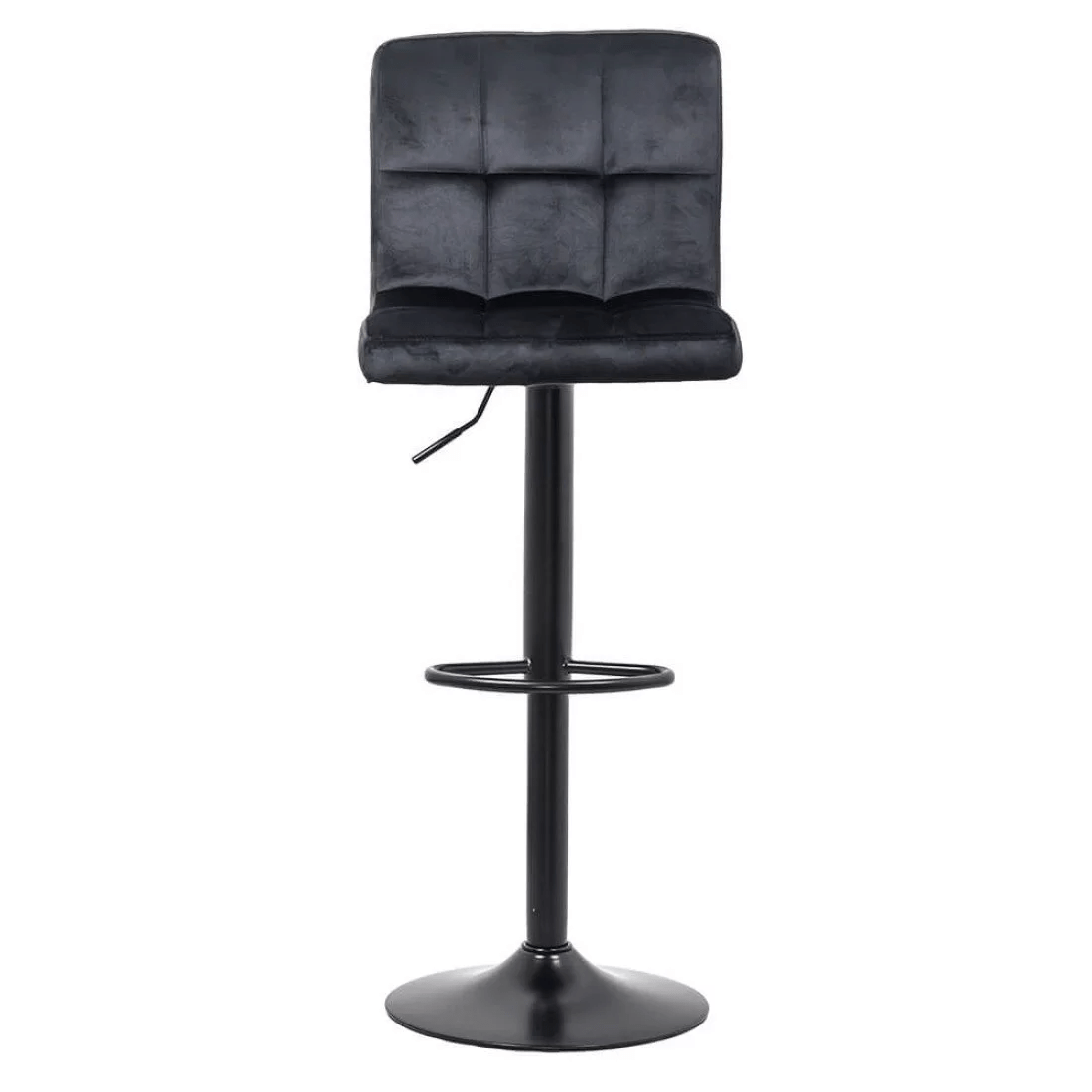 Scaun bar catifea cadru negru reglabil ABS191B London Bliss