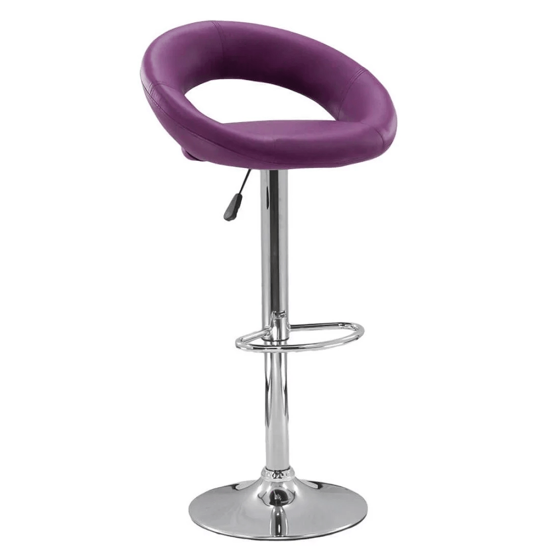 Scaun bar piele cadru cromat ajustabil ABS151 Chique MOV