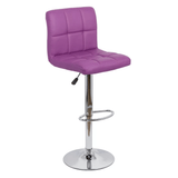 Scaun bar piele cadru cromat ajustabil ABS191 Square Shots MOV