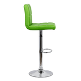 Scaun bar piele cadru cromat ajustabil ABS191 Square Shots
