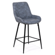 Scaun bar piele cadru metalic negru ABS146 City Lights ALBASTRU