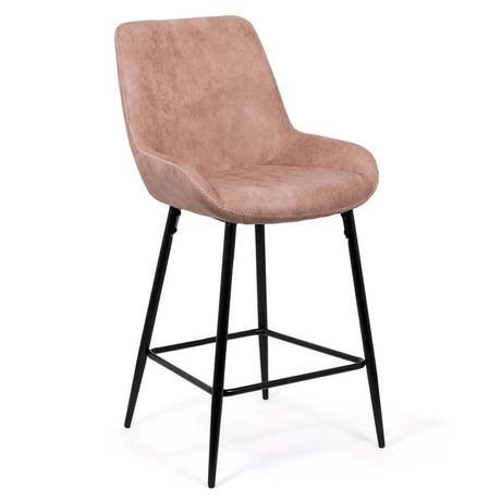 Scaun bar piele cadru metalic negru ABS146 City Lights ROZ