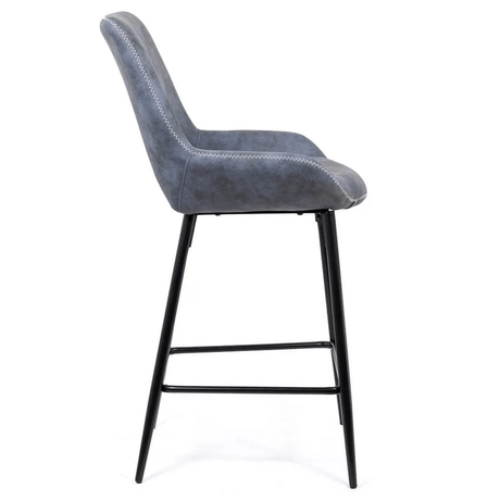Scaun bar piele cadru metalic negru ABS146 City Lights
