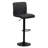 Scaun bar piele cadru negru ajustabil ABS147 Orlando NEGRU