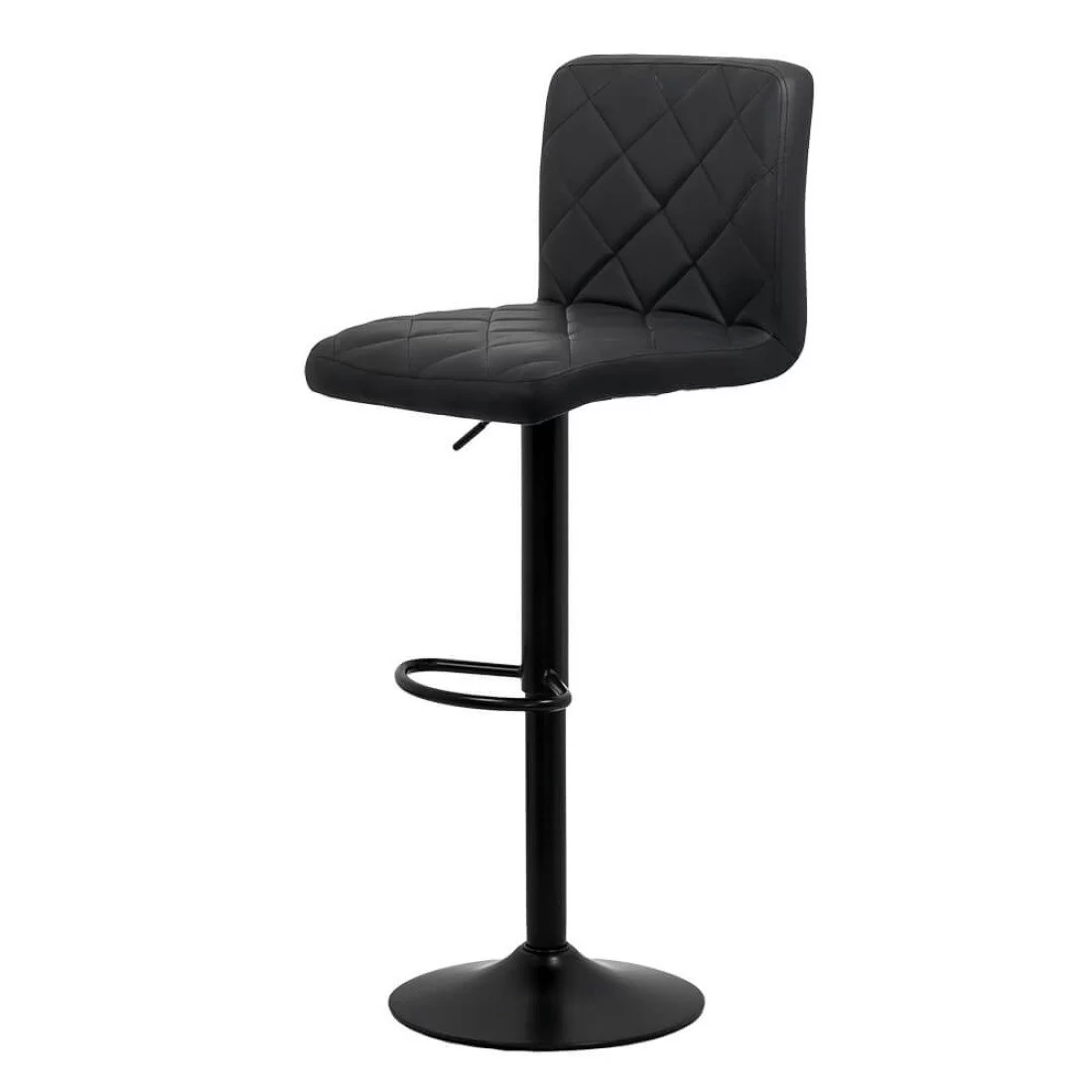 Scaun bar piele cadru negru ajustabil ABS147 Orlando