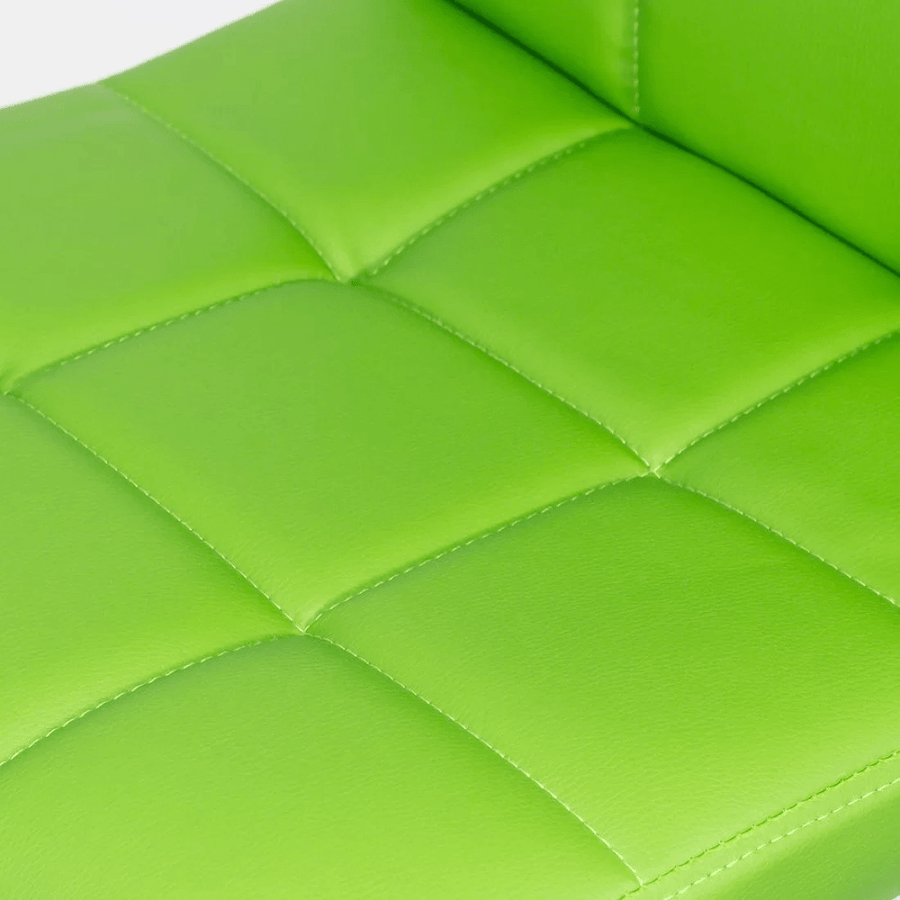 Scaun bar verde piele cadru cromat rotativ ABS191 Square Shots