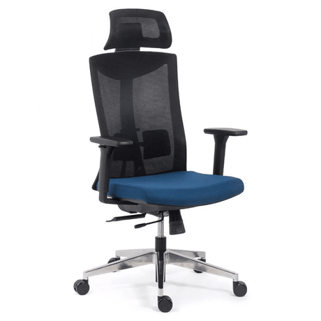 Scaun birou albastru negru stofa OFFSYYT9501 Confortlogic