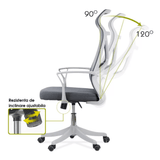 Scaun birou antracit, sezut buretat, spatar panza, OFF431 Aero Light