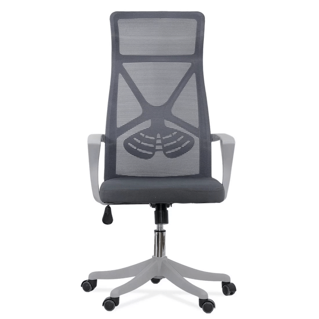 Scaun birou antracit, sezut buretat, spatar panza, OFF431 Aero Light
