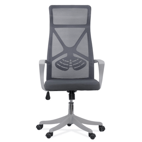 Scaun birou antracit, sezut buretat, spatar panza, OFF431 Aero Light