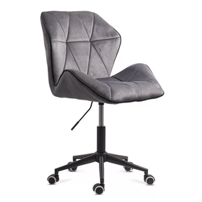 Scaun birou catifea cadru negru reglabil OFF643 Artis GRI INCHIS