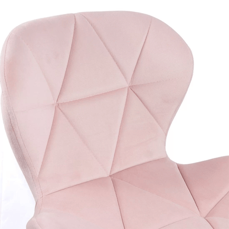 Scaun birou catifea cusaturi diamant cadru cromat OFF334 Classy