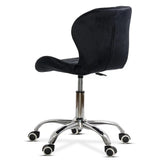 Scaun birou catifea cusaturi diamant cadru cromat OFF334 Classy