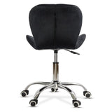 Scaun birou catifea cusaturi diamant cadru cromat OFF334 Classy