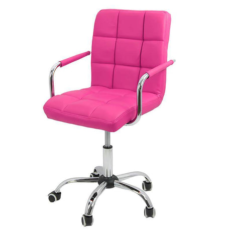 Scaun birou copii verde piele cadru cromat OFF328 Cool Kids